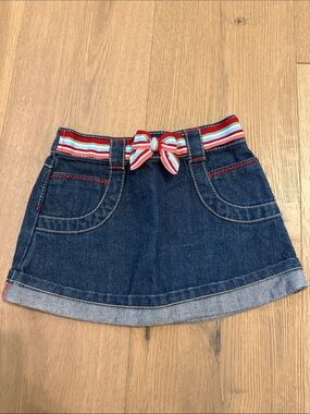 Gymboree Baby Girl's Ribbon Belt Denim Skirt